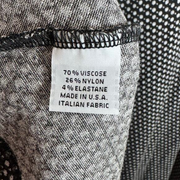 Bryn Walker Black White Polka Dot Asymmetrical Hem Scoop Neck Tunic Top M - Picture 8 of 10